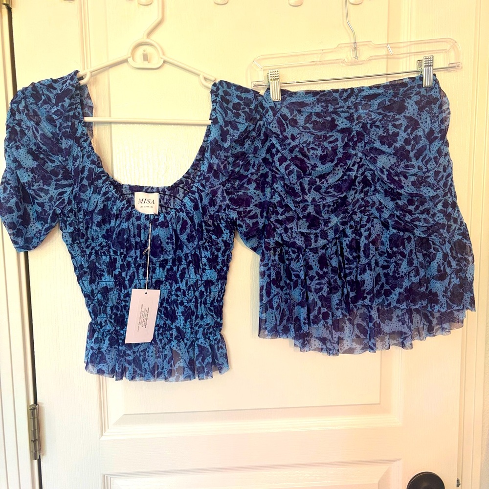 Misa Los Angeles Marina Skirt and Kara Top Matching Set sz XS NWT - Picture 5 of 13